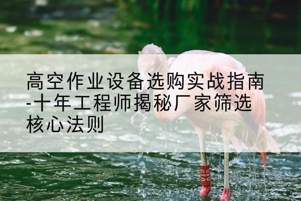 周宁剪叉式升降机厂家-高空作业设备选购实战指南-十年工程师揭秘厂家筛选核心法则