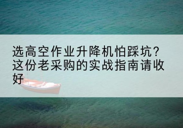 周宁高空作业升降机厂家推荐-选高空作业升降机怕踩坑？这份老采购的实战指南请收好