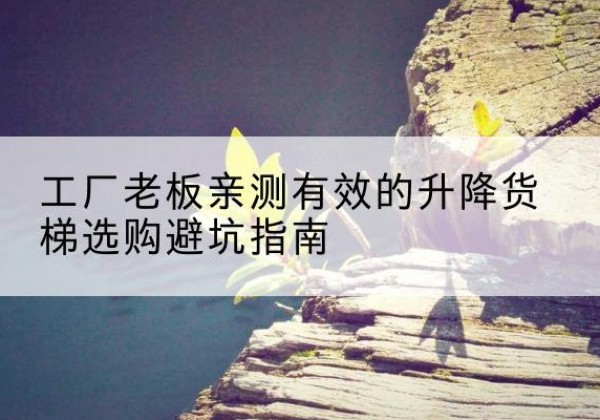 周宁升降货梯怎么选-工厂老板亲测有效的升降货梯选购避坑指南